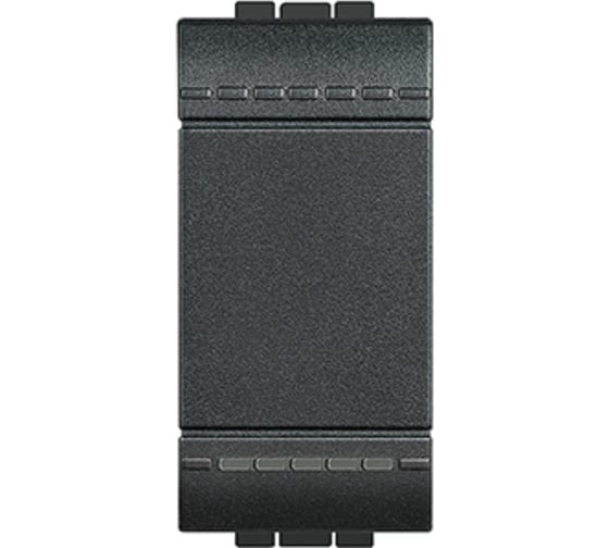 Кнопка Bticino Livinglight с винтовыми клемами, размер 1 модуль, цвет антрацит L4005N 1