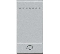 Клавиша Bticino Livinglight Звонок, размер 1 модуль, цвет алюминий NT4915DN