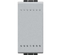 Кнопка Bticino Livinglight с винтовыми клемами, размер 1 модуль, цвет алюминий NT4005N