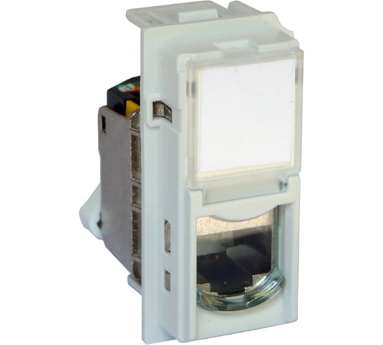Розетка Bticino LIVING NOW компьютерная RJ45 cat6a UTP 1 модуль. Цвет Белый. KW4279C6A