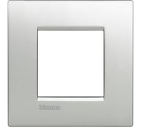 Лицевая панель Bticino Livinglight 2мод. Алюминий LNE4802TE