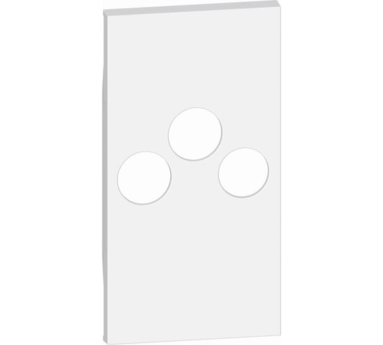 Лицевая панель Bticino LIVING NOW для розеток TV-R-SAT 2 модуля. Цвет Белый. KW26M2 1