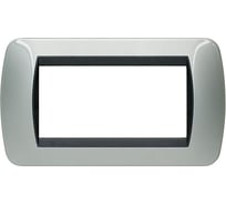 Накладка Bticino на 4 модуля, Светлый Алюминий L4804AL