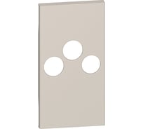 Лицевая панель Bticino LIVING NOW для розеток TV-R-SAT 2 модуля. Цвет Песочный. KM26M2