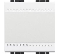 Переключатель промежуточный Bticino Livinglight с механическими клемами, размер 2 модуля, цвет белый N4004M2N