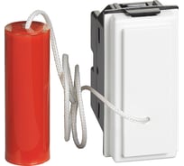 Переключатель со шнурком Bticino LIVING NOW 1 модуль. Цвет Белый. KW4033