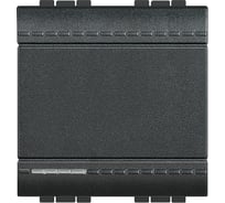 Переключатель Bticino Livinglight с винтовыми клемами, размер 2 модуля, цвет антрацит L4003M2N