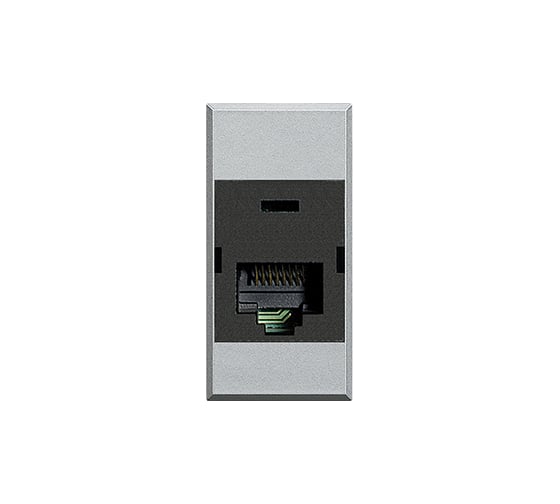 Розетка Bticino Axolute RJ45 UTP к6 110 алюминий HC4262C6