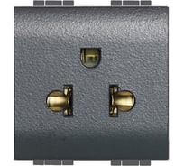 Розетка Bticino 2К 16А, евро-Ам.Ст.(2м) L4126S