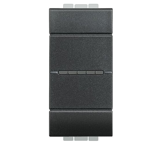 Выключатель Bticino Livinglight аксиальный одноклавишный 10А 250В. Автоматические клеммы. 1 модуль. Цвет Белый N4051AN 1