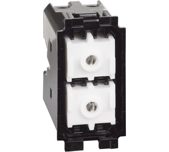 Выключатель кнопочный Bticino LIVING NOW двойной без фиксации.10А ~250В.1 модуль K4036 1