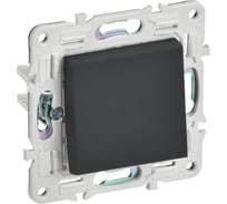 Выключатель 1-клавишный проходной IEK SKANDY SK-V02G 10А, графит SK-V12-0-10-K53