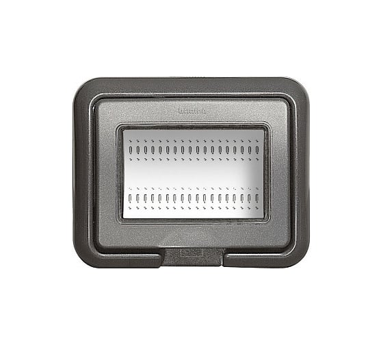 Влагозащитная крышка Bticino IP55 Idrobox, антрацит, 3 модуля 24603L