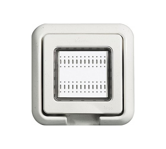 Влагозащитная крышка Bticino IP55 Idrobox, белый, 2 модуля 24602N 1