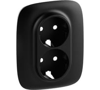 Лицевая панель для двойной силовой розетки Legrand Valena ALLURE 2x2К+З, антрацит 754958