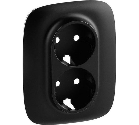 Лицевая панель для двойной силовой розетки Legrand Valena ALLURE 2x2К+З, антрацит 754958