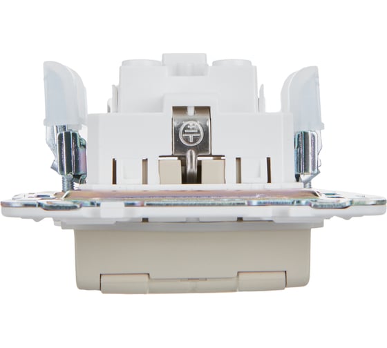 Розетка IEK SKANDY SK-R11B заземляющий контакт, шторки, крышка, 16А, IP44, бежевый SK-R16-16-44-K10