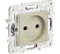 Розетка IEK SKANDY SK-R02B без заземляющего контакта, без шторок, 10А, бежевый SK-R10-10-K10