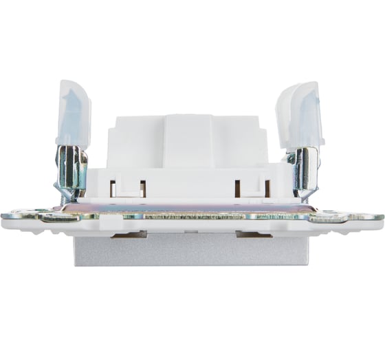 Розетка IEK SKANDY SK-R02S без заземляющего контакта, без шторок, 10А, серебро SK-R10-10-K23