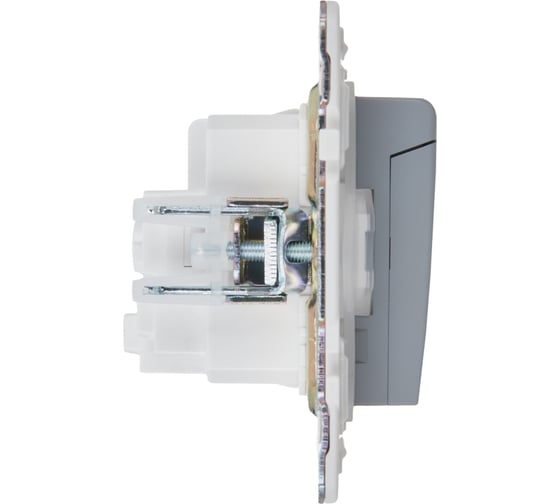 Розетка IEK SKANDY SK-R11Gr заземляющий контакт, шторки, крышка, 16А, IP44, серый SK-R16-16-44-K03