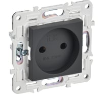 Розетка IEK SKANDY SK-R02T без заземляющего контакта, без шторок, 10А, титан SK-R10-10-K48