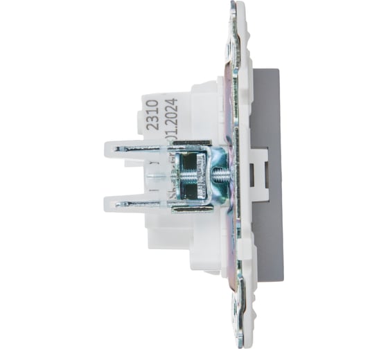Розетка IEK SKANDY SK-R02Gr без заземляющего контакта, без шторок, 10А, серый SK-R10-10-K03