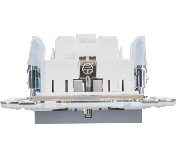 Розетка IEK SKANDY SK-R05Gr с заземляющим контактом, без защитных шторок, 16А, серый SK-R11-16-K03