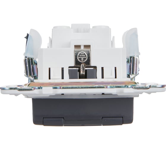 Розетка IEK SKANDY SK-R11T заземляющий контакт, шторки, крышка, 16А, IP44, титан SK-R16-16-44-K48