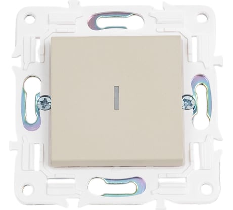 Выключатель 1-клавишный с индикацией IEK SKANDY 10А SK-V07B бежевый SK-V10-1-10-K10