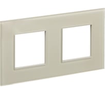Рамка 2-местная IEK SKANDY SK-F22B стекло бежевый SK-M22-G-K10