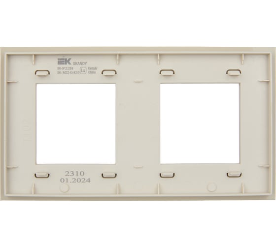 Рамка 2-местная IEK SKANDY SK-F22B стекло бежевый SK-M22-G-K10