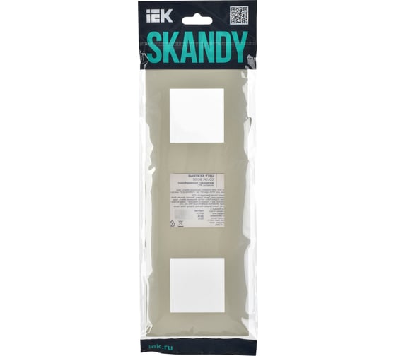 Рамка 3-местная IEK SKANDY SK-F03B бежевый SK-M32-K10