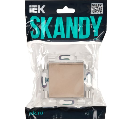 Выключатель 1-клавишный IEK SKANDY 10А SK-V01Sa песочный SK-V10-0-10-K98