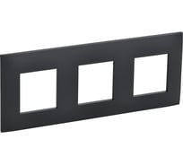 Рамка 3-местная IEK SKANDY SK-F03G графит SK-M32-K53