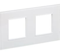 Рамка 2-местная IEK SKANDY SK-F22W стекло арктический белый SK-M22-G-K01
