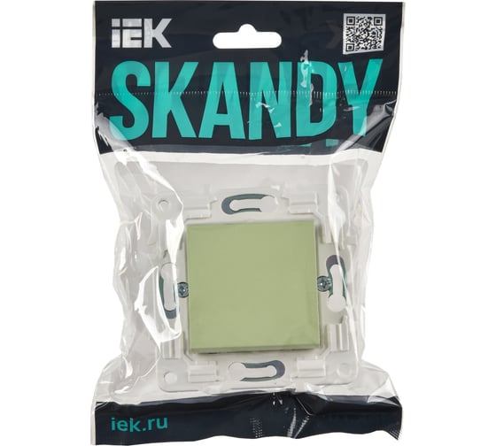 Выключатель 1-клавишный IEK SKANDY 10А SK-V01M мятный SK-V10-0-10-K06