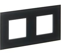 Рамка 2-местная IEK SKANDY SK-F22G стекло графит SK-M22-G-K53