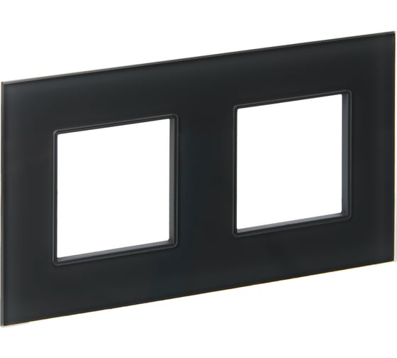 Рамка 2-местная IEK SKANDY SK-F22G стекло графит SK-M22-G-K53 1