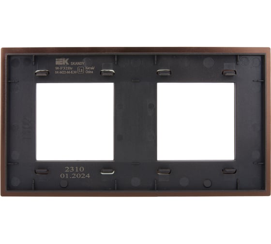 Рамка 2-местная IEK SKANDY SK-F32Br металл шоколад SK-M22-M-K30