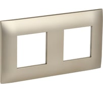 Рамка 2-местная IEK SKANDY SK-F02Sh шампань SK-M22-K37