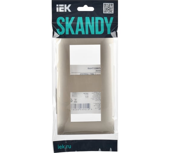 Рамка 2-местная IEK SKANDY SK-F02Sh шампань SK-M22-K37