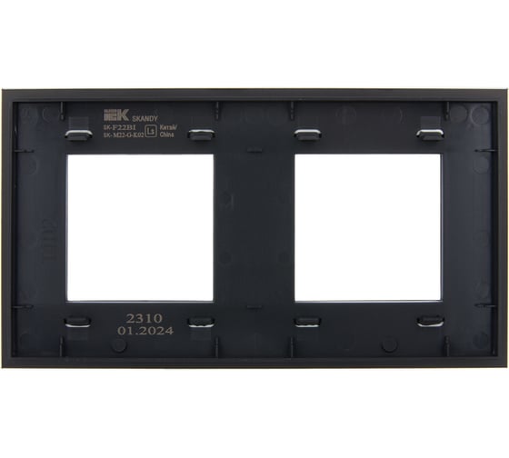 Рамка 2-местная IEK SKANDY SK-F22Bl стекло черный SK-M22-G-K02