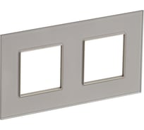 Рамка 2-местная IEK SKANDY SK-F22Sh стекло шампань SK-M22-G-K37