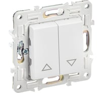 Выключатель жалюзи IEK SKANDY 10А SK-V12W арктический белый SK-V15-0-10-K01