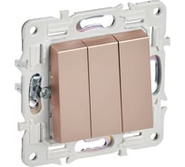 Выключатель 3-клавишный IEK SKANDY 10А SK-V11Sa песочный SK-V30-0-10-K98