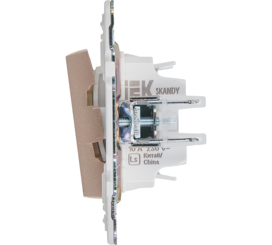 Выключатель жалюзи IEK SKANDY 10А SK-V12Sa песочный SK-V15-0-10-K98