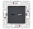 Розетка USB A+C IEK SKANDY 18Вт SK-R13T титан SK-U22-018-K48 3