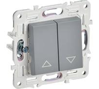Выключатель жалюзи IEK SKANDY 10А SK-V12Gr серый SK-V15-0-10-K03