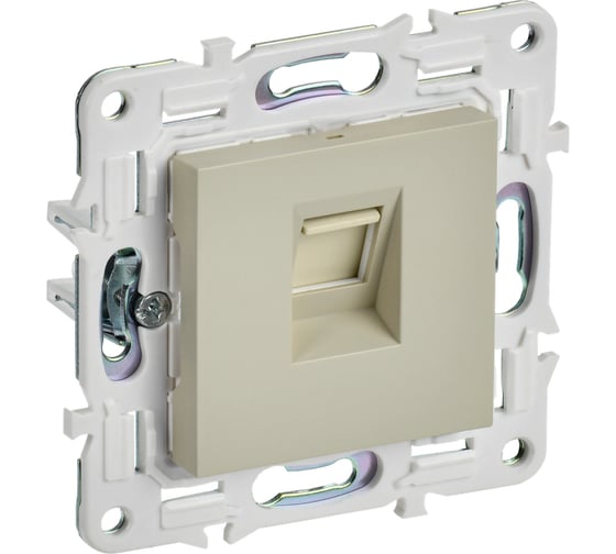 Розетка компьютерная IEK SKANDY RJ45 кат.6 SK-K02B бежевый SK-K10-2-K10