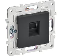 Розетка компьютерная IEK SKANDY RJ45 кат.5E SK-K01G графит SK-K10-1-K53